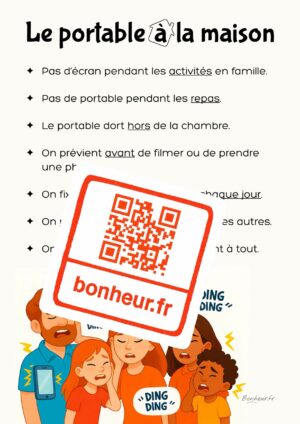 Poster à télécharger : Le portable à la maison