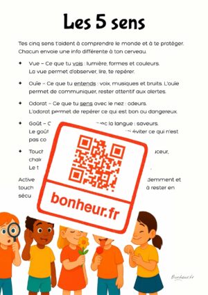 Poster à télécharger : Les cinq sens
