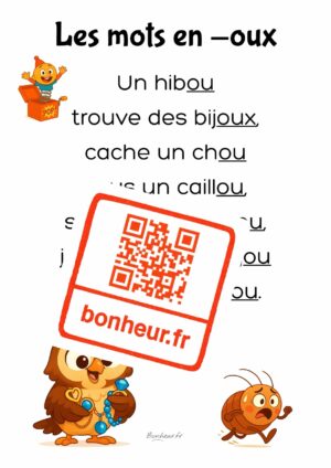 Poster à télécharger : Les mots en -oux