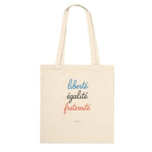 Tote bag « Liberté, Égalité, Fraternité » (recto/verso : français/kanji)