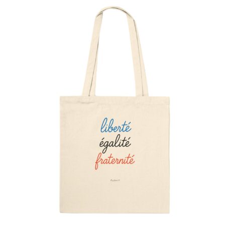 Tote bag « Liberté, Égalité, Fraternité » (recto/verso : français/kanji)