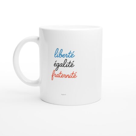 Mug en céramique « Liberté, Égalité, Fraternité » de 325 ml (11 oz)