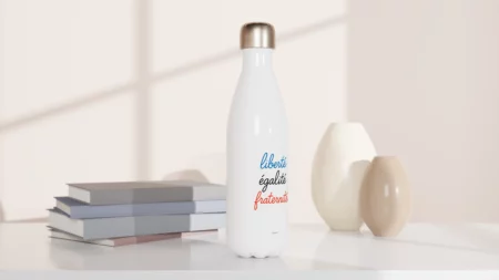 Bouteille blanche « Liberté, Égalité, Fraternité » en acier inoxydable 483 ml (17 oz) – Image 5